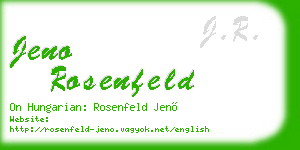 jeno rosenfeld business card